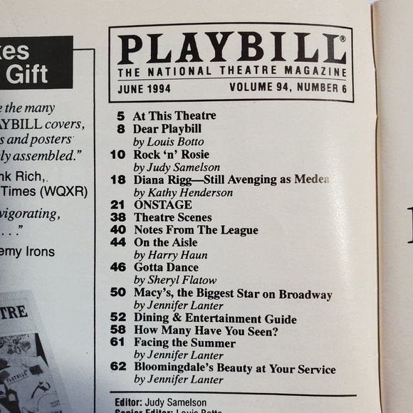 Vintage Playbill "Blood Brothers" 1994 - Picture 3 of 3